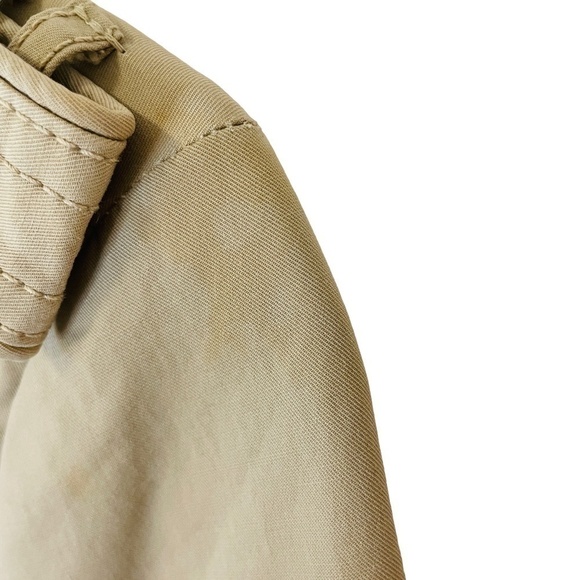 JUICY Couture Tan Trench Cotton Y2K Double Breasted Neutral Trench Coat SZ S - Picture 11 of 12